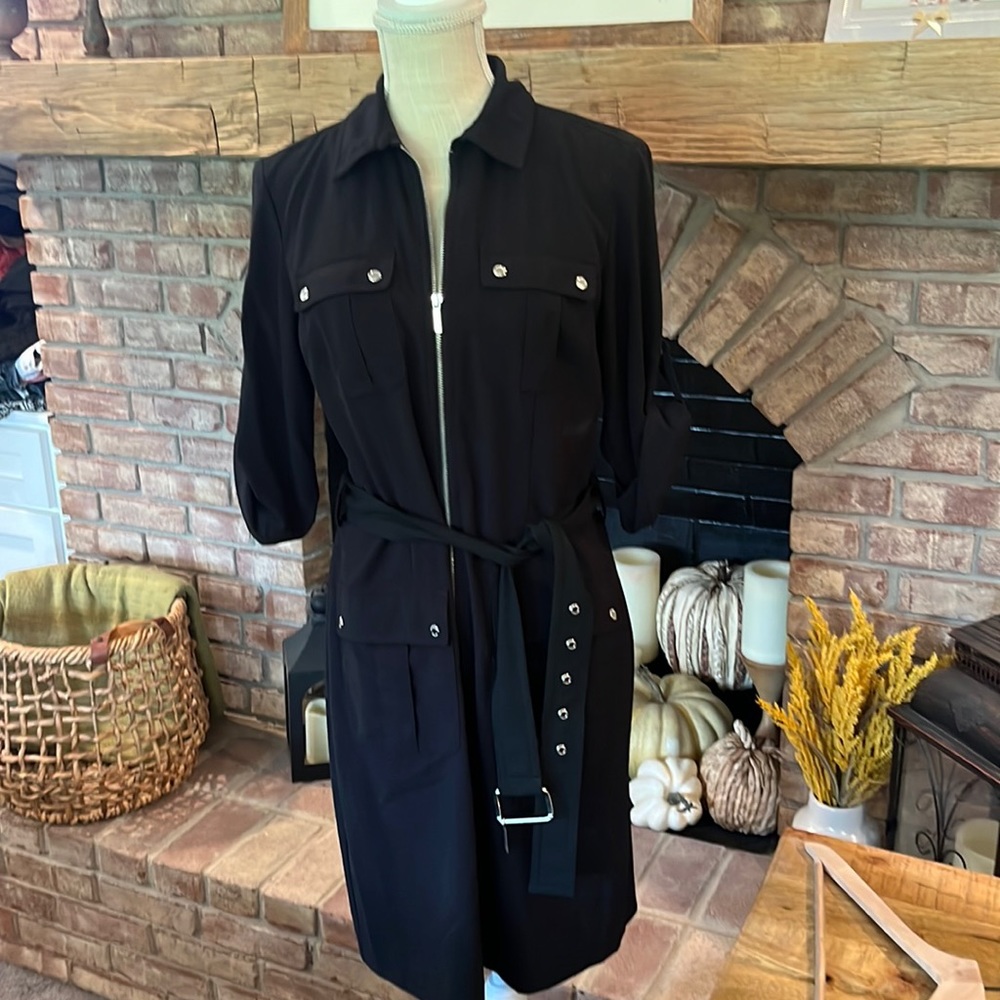 Michael Kors - like new black dress with cool silver accents
